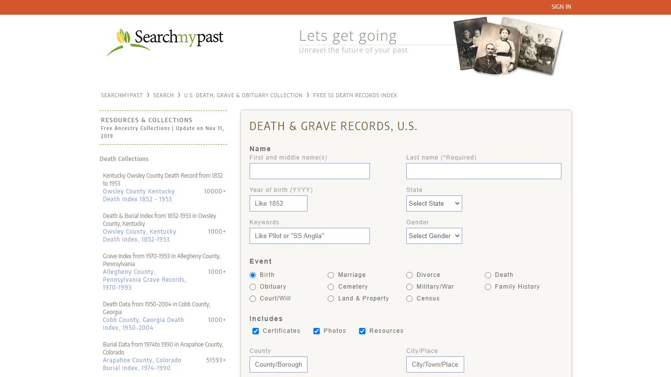 Free Ss Death Records Index | Searchmypast